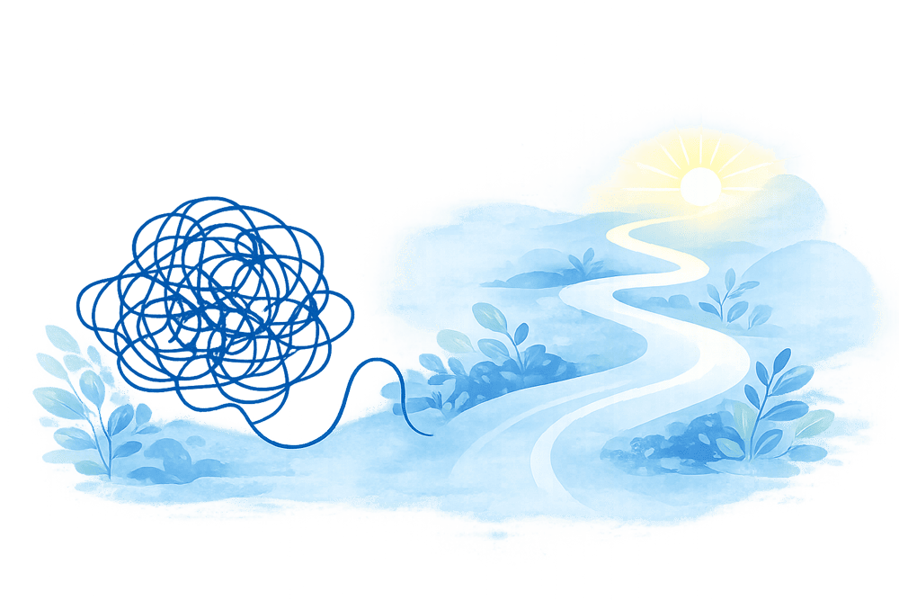 Percorso psicotraumatologia flat design